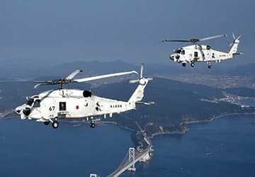Helicopters crash in Japan